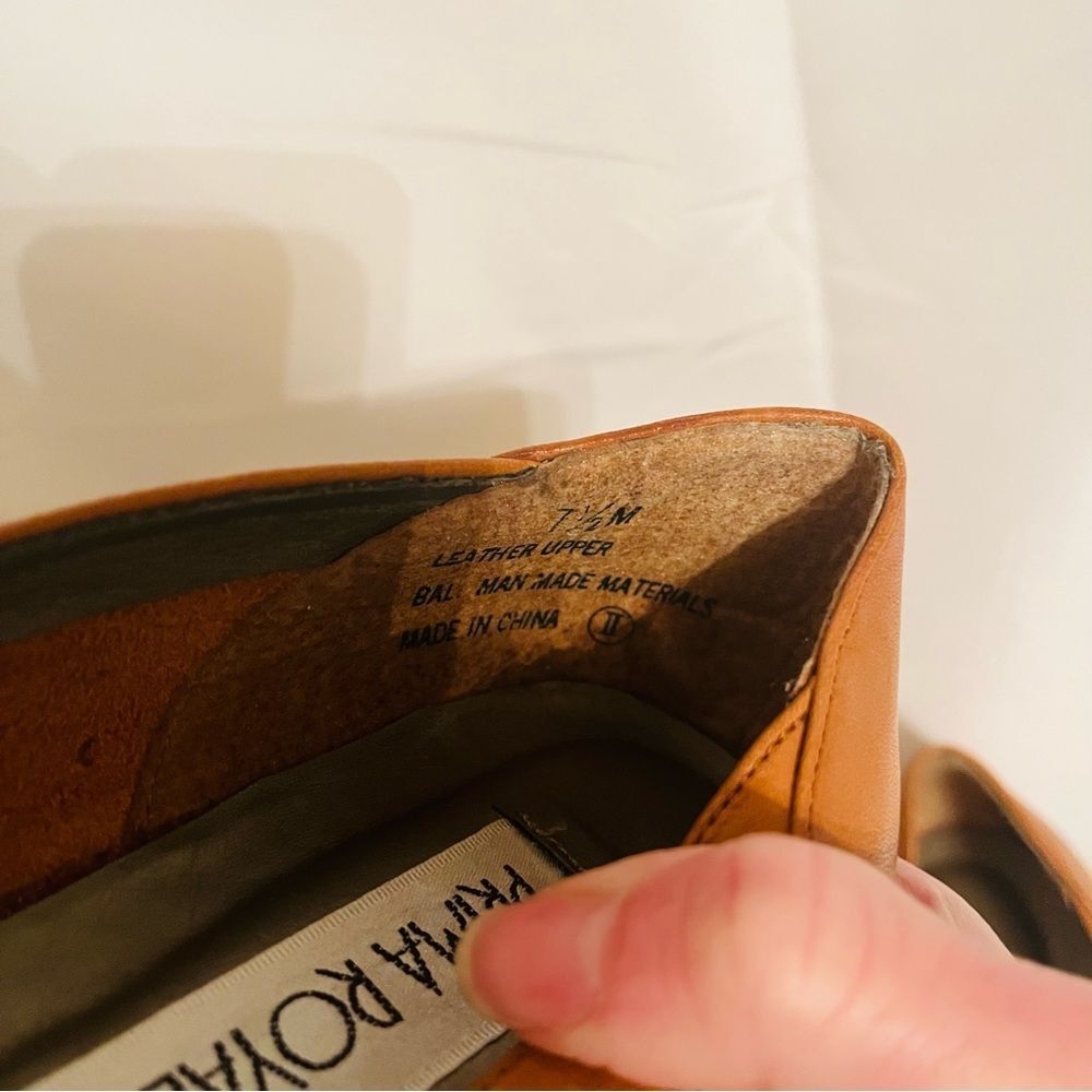 Prima Royale Brown Tan Flats size 7.5 Leather Classic Neutral - Picture 8 of 8